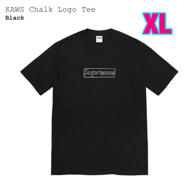 Supreme KAWS Chalk Logo Tee XLサイズ ブラック