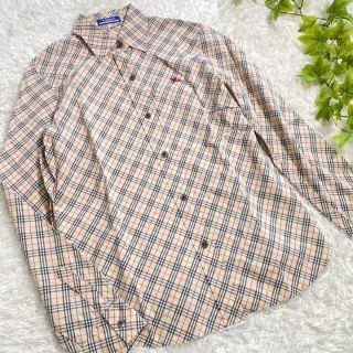 バーバリー(BURBERRY)のa0722美品✨バーバリー　ロンドン　ノバチェックシャツ　ロゴ(シャツ/ブラウス(長袖/七分))