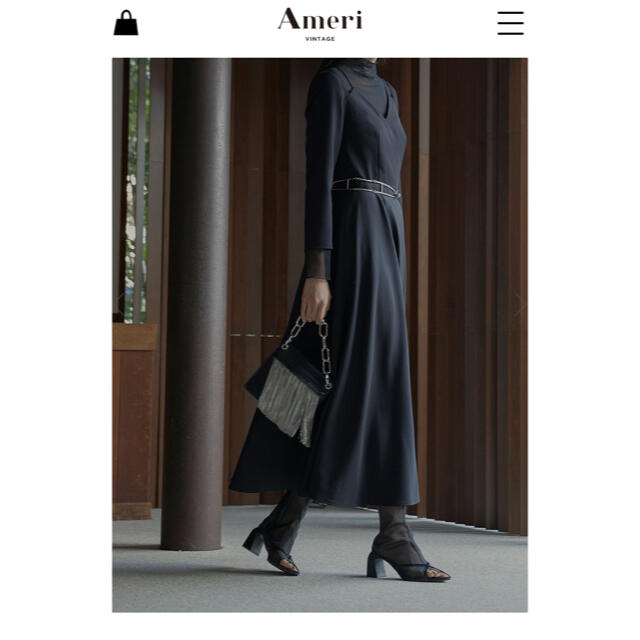 Ameri VINTAGE - SEETHROUGH SHOULDER DRESSの通販 by sora's shop