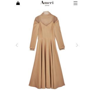 アメリヴィンテージ(Ameri VINTAGE)のSEETHROUGH SHOULDER DRESS(ロングワンピース/マキシワンピース)