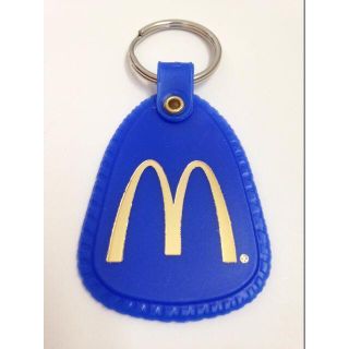 マクドナルド(マクドナルド)のビンテージ　レトロキーホルダー USAマクドナルド　ブルー(ノベルティグッズ)