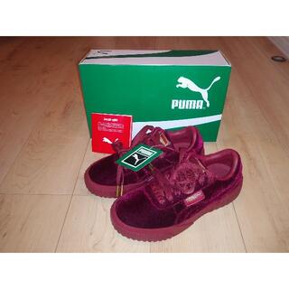 【未使用】プーマ カリ ベルベット スニーカー PUMA 22.5cm RED(スニーカー)