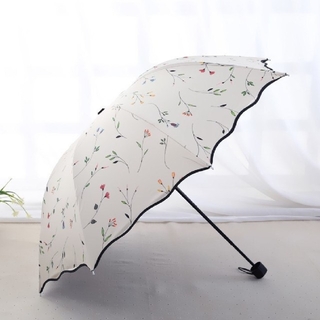 日傘 晴雨兼用  UVカット 99% 花柄　折りたたみ傘 コンパクト 韓国(傘)