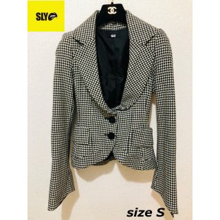 スライ(SLY)のSLYジャケット　千鳥格子　秋冬ファッション　美品　sizeS(テーラードジャケット)