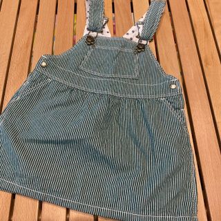 プチバトー(PETIT BATEAU)の【超美品】プチバトー　デニム ジャンパースカート　12M/74cm(ワンピース)