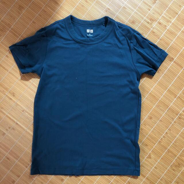 UNIQLO(ユニクロ)の【中古】UNIQLO クルーネックTシャツ（半袖）　ブルー　S レディースのトップス(Tシャツ(半袖/袖なし))の商品写真