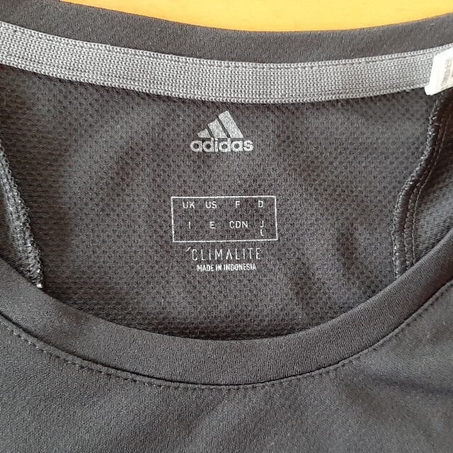 adidas(アディダス)のadidas　ドライシャツ　Lサイズ　レディース レディースのトップス(Tシャツ(半袖/袖なし))の商品写真