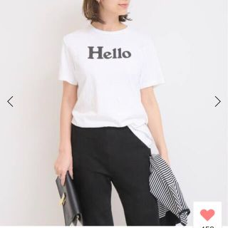 マディソンブルー(MADISONBLUE)のマディソンブルーHELLO CREW NECK TEE ホワイト01(Tシャツ(半袖/袖なし))