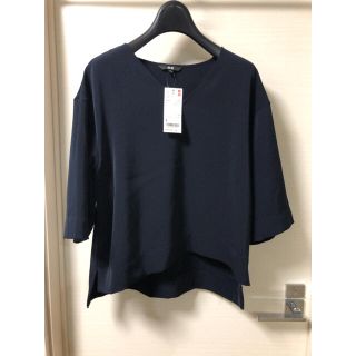 ユニクロ(UNIQLO)のネイビー　7分丈　ユニクロ(シャツ/ブラウス(長袖/七分))