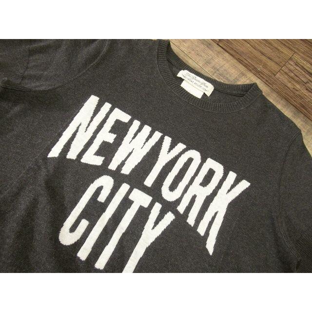 REMI RELIEF(レミレリーフ)のレミレリーフ NEWYORK CITY インターシャ ロゴ サマー ニット M メンズのトップス(ニット/セーター)の商品写真