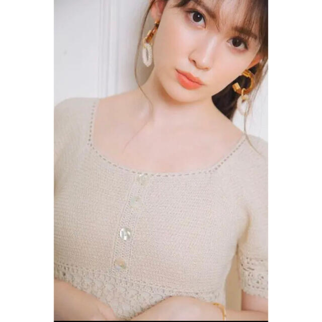 Linen-blend Crochet Summer Dress 美品 春夏秋冬 2