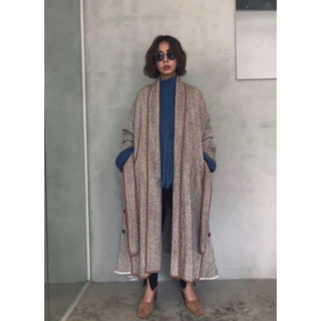 Ameri VINTAGE(アメリヴィンテージ)のAmeriVintage OVER 2WAY HERRING BONE COAT レディースのジャケット/アウター(ロングコート)の商品写真