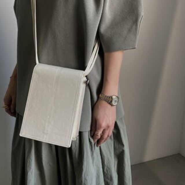 ameri vintage ノベルティ ショルダーバッグ bag white 白