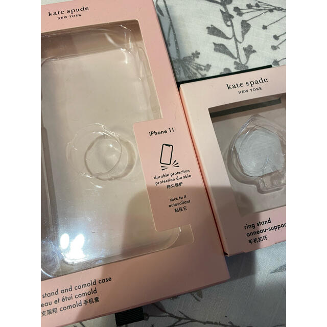 kate spade new york(ケイトスペードニューヨーク)のkate spade new yoke   iPhone11ケース+スマホリング スマホ/家電/カメラのスマホアクセサリー(iPhoneケース)の商品写真