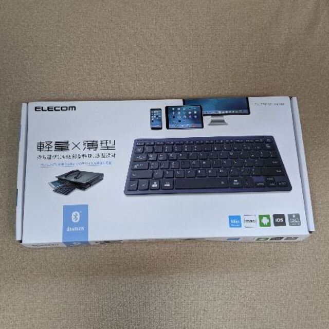 ELECOM(エレコム)の軽量×薄型 Bluetoothキーボード スマホ/家電/カメラのPC/タブレット(PCパーツ)の商品写真