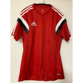 アディダス(adidas)のadidas アディダス Tシャツ　レッド　S(Tシャツ/カットソー(半袖/袖なし))