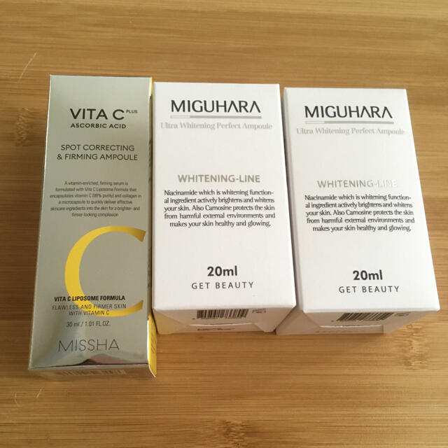 missha VITA C　MIGUHARA アンプル美容液　3個セット　新品