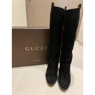 グッチ(Gucci)のgucci   スエード　　ブーツ　　37.5(ブーツ)