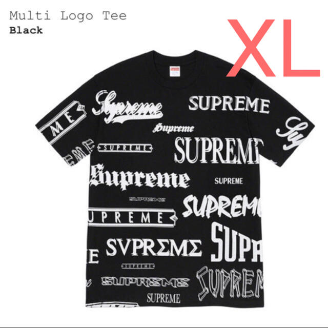 メンズ【黒 XL】Multi Logo Tee  SUPREME