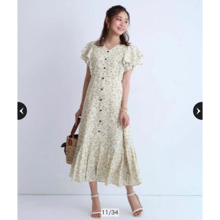 ラッピング不可】 ♡新品未使用♡JUSGLITTY♡ラッフルスリーブプリント
