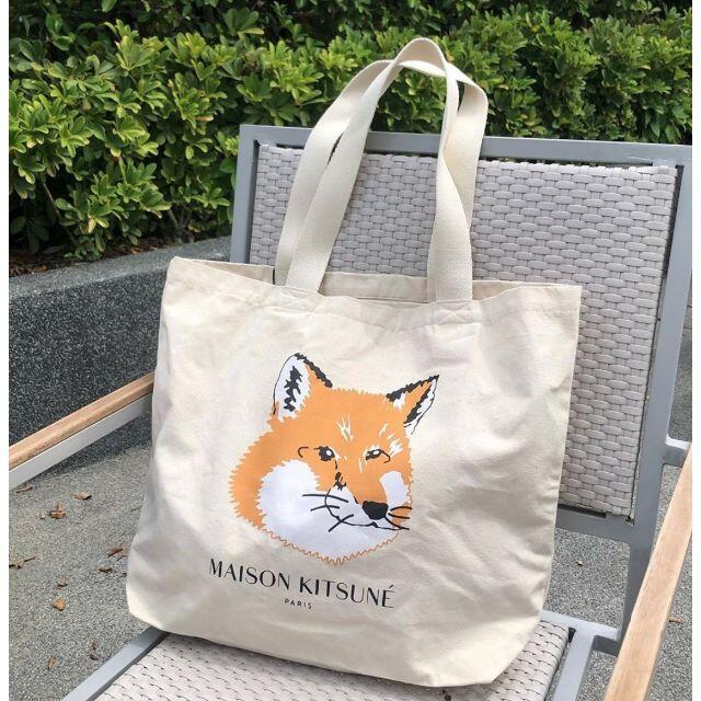 ◆新品◆ メゾンキツネ トートバッグ FOX HEAD エクリュ