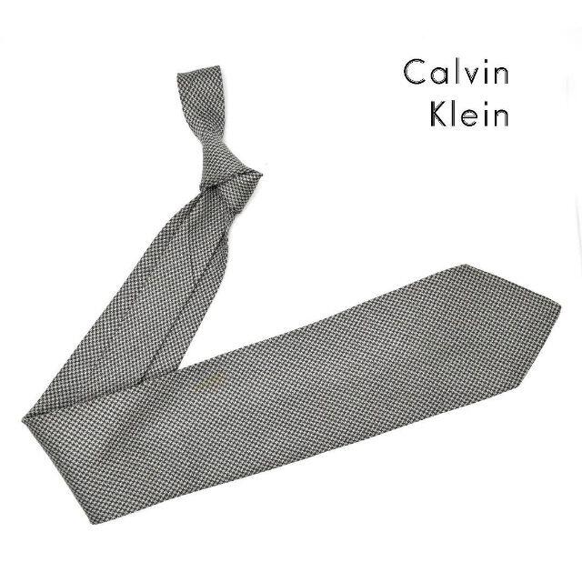 Calvin Klein(カルバンクライン)の《一点物》Calvin Klein ネクタイ グレイ ブラック シルク100% メンズのファッション小物(ネクタイ)の商品写真