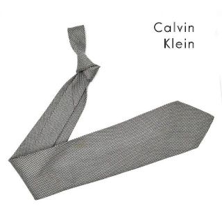 カルバンクライン(Calvin Klein)の《一点物》Calvin Klein ネクタイ グレイ ブラック シルク100%(ネクタイ)