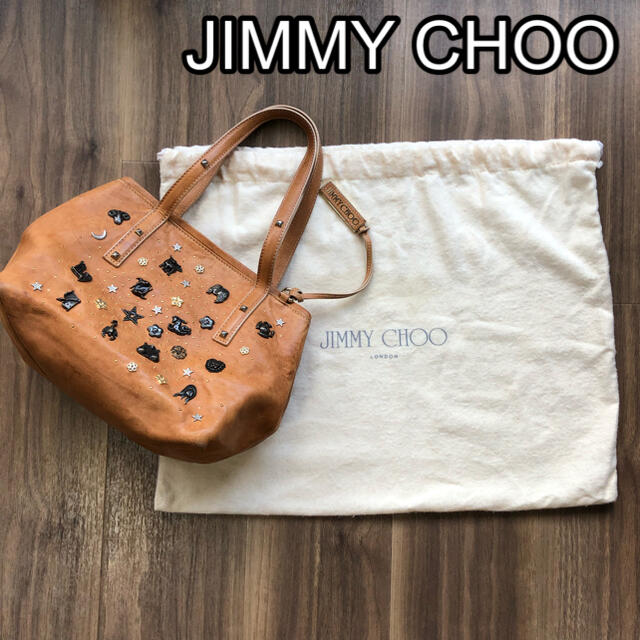 Jimmy Choo ジミーチュー　12星座　レザー　ハンドバッグ　スタッズカラー
