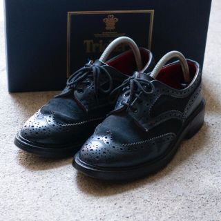 Trickers   trickers トリッカーズ ウイングチップ スエード コンビ