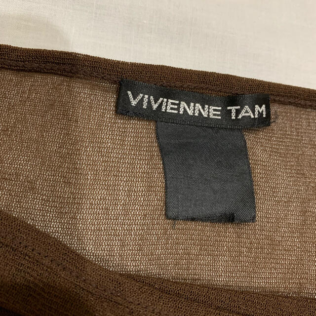 カットソー　０　VIVIENNE TAM  手刺繍　焦げ茶