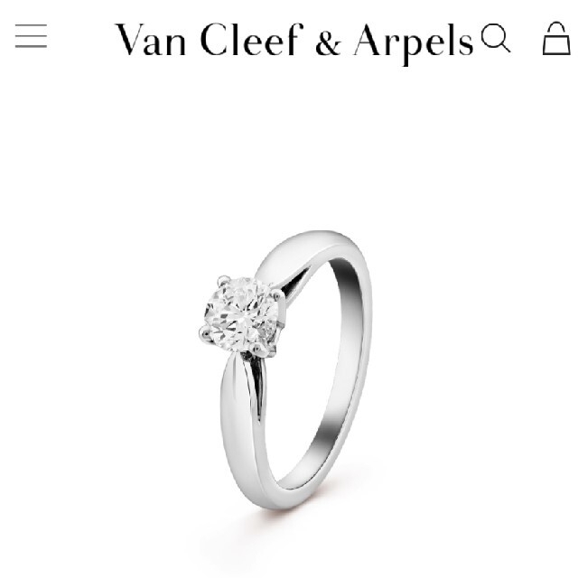 Van Cleef & Arpels(ヴァンクリーフアンドアーペル)のヴァンクリーフ＆アーペル　ボヌールソリティアダイヤモンドリング　0.32ct レディースのアクセサリー(リング(指輪))の商品写真