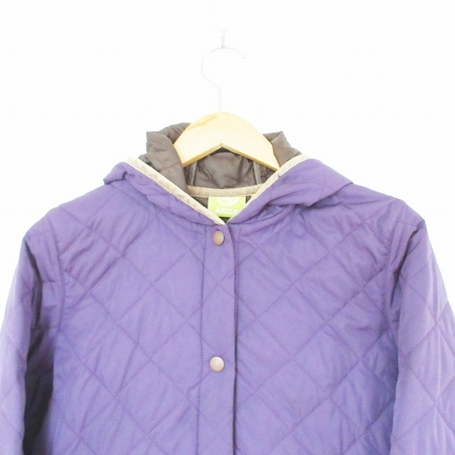 AIGLE(エーグル)のエーグル AIGLE キルティング ジャケット 中綿 フーディー パープル M レディースのジャケット/アウター(その他)の商品写真