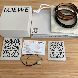 ロエベ(LOEWE)のloewe ダブルバングルセット　ブラック×タン(ブレスレット/バングル)