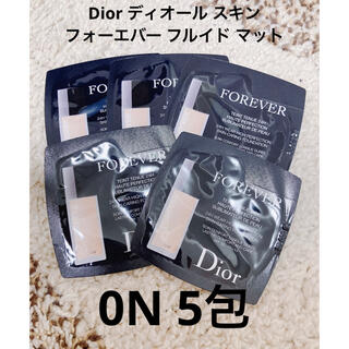 ディオール(Dior)のDior ディオール スキン フォーエヴァー フルイド マット 0N 5包(ファンデーション)
