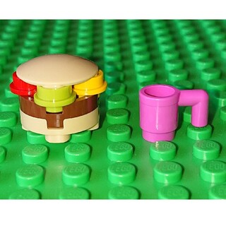 レゴ(Lego)の【新品】LEGO ハンバーガー《Ｂ３》レゴ ミニフィグアイテム(知育玩具)
