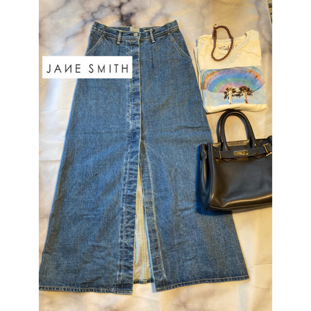 【jane smith】スリット入りロングスカート　デニムスカート レディースのスカート(ロングスカート)の商品写真