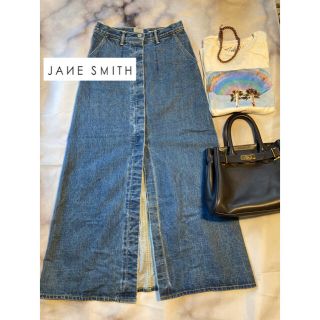 【jane smith】スリット入りロングスカート　デニムスカート(ロングスカート)