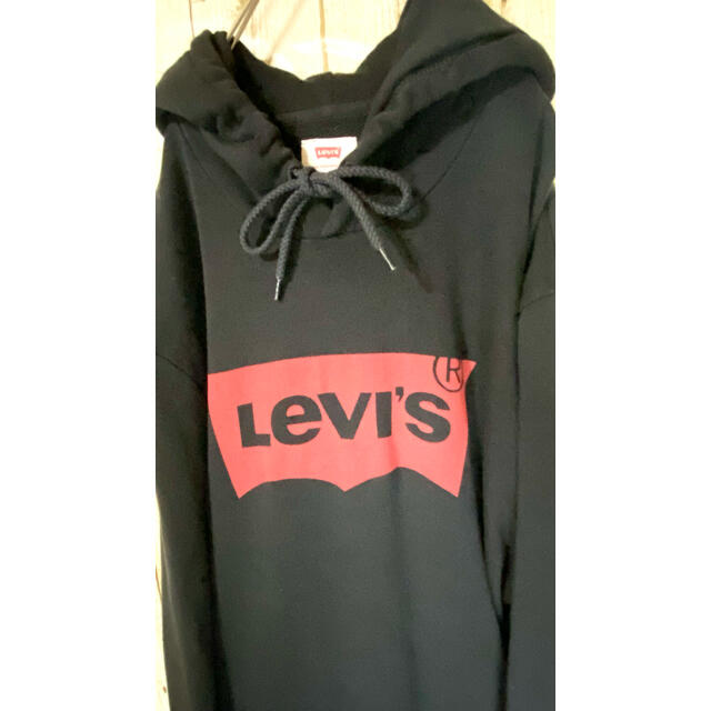 Levi's(リーバイス)のLevi′s リーバイス　パーカー　ロゴ入り　ネイビー　男女兼用　ダボっと　M メンズのトップス(パーカー)の商品写真