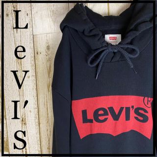 リーバイス(Levi's)のLevi′s リーバイス　パーカー　ロゴ入り　ネイビー　男女兼用　ダボっと　M(パーカー)