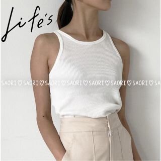 トゥデイフル(TODAYFUL)のTODAYFUL【美品】Cotton Rib Tanktop ﾎﾜｲﾄ(タンクトップ)