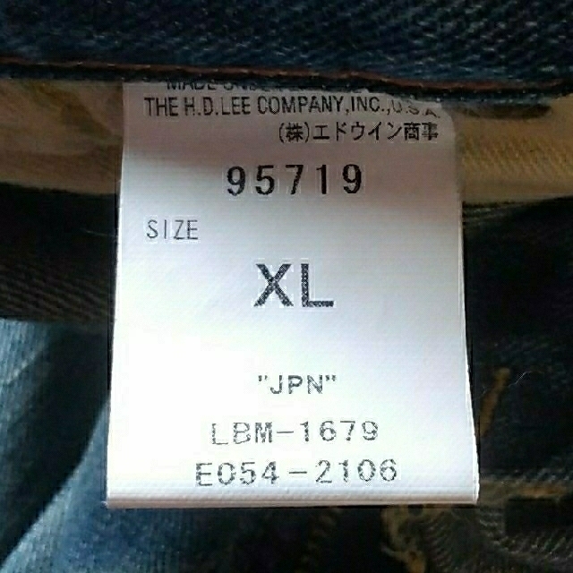 AKM(エイケイエム)の希少 XL AKM Lee デニム コラボ レザー メンズのパンツ(デニム/ジーンズ)の商品写真