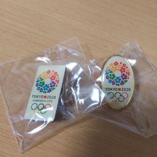 東京五輪2020 オリンピックパラリンピック招致エンブレム ピンバッジ 未使用(バッジ/ピンバッジ)