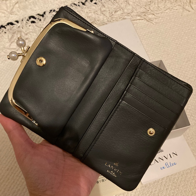 LANVIN en Bleu(ランバンオンブルー)のランバン　パールがま口財布 レディースのファッション小物(財布)の商品写真