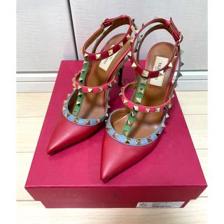 ヴァレンティノ(VALENTINO)のVALENTINO ヴァレンティノ　ロックスタッズ　パンプス　37ハーフ(ハイヒール/パンプス)