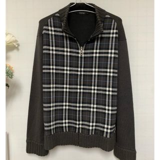 バーバリーブラックレーベル(BURBERRY BLACK LABEL)の人気の3サイズ BURBERRYBLACKLABEL ノバチェックニットブルゾン(ニット/セーター)