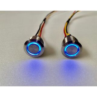 【ブルー色2個セット】ポチガー ウチガー用 LEDスイッチ モーメンタリー(汎用パーツ)