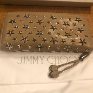 ジミーチュウ(JIMMY CHOO)のジミーチュウ  長財布　ベージュ×ゴールドスター(長財布)