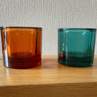 イッタラ(iittala)のiittala kivi キャンドルホルダー　2個セット(置物)