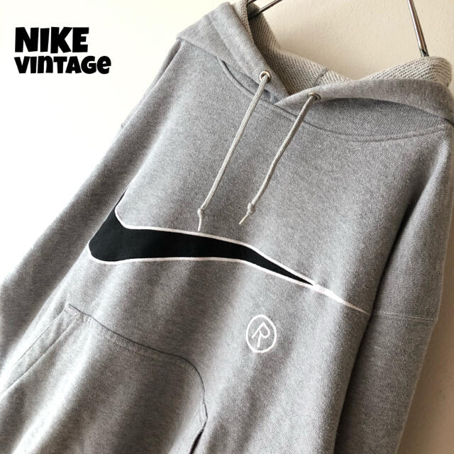 【90's】NIKE オールドナイキ ビックロゴ パーカー 刺繍ロゴ 銀タグ