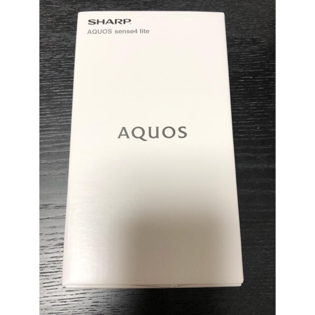 AQUOS(アクオス)の新品未使用 SHARP AQUOS Sense 4 Lite 黒 SIMフリー  スマホ/家電/カメラのスマートフォン/携帯電話(スマートフォン本体)の商品写真